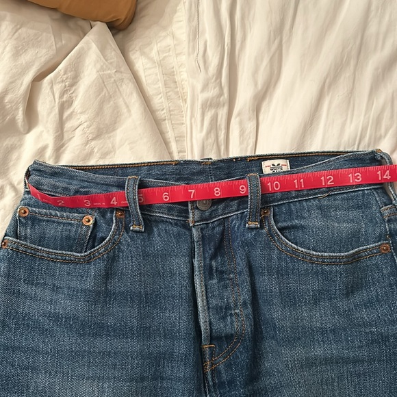 Levi's | White Oak Cone Denim High Waisted Wedgie Fit Raw Hem Jeans - Size 28 - Picture 6 of 7